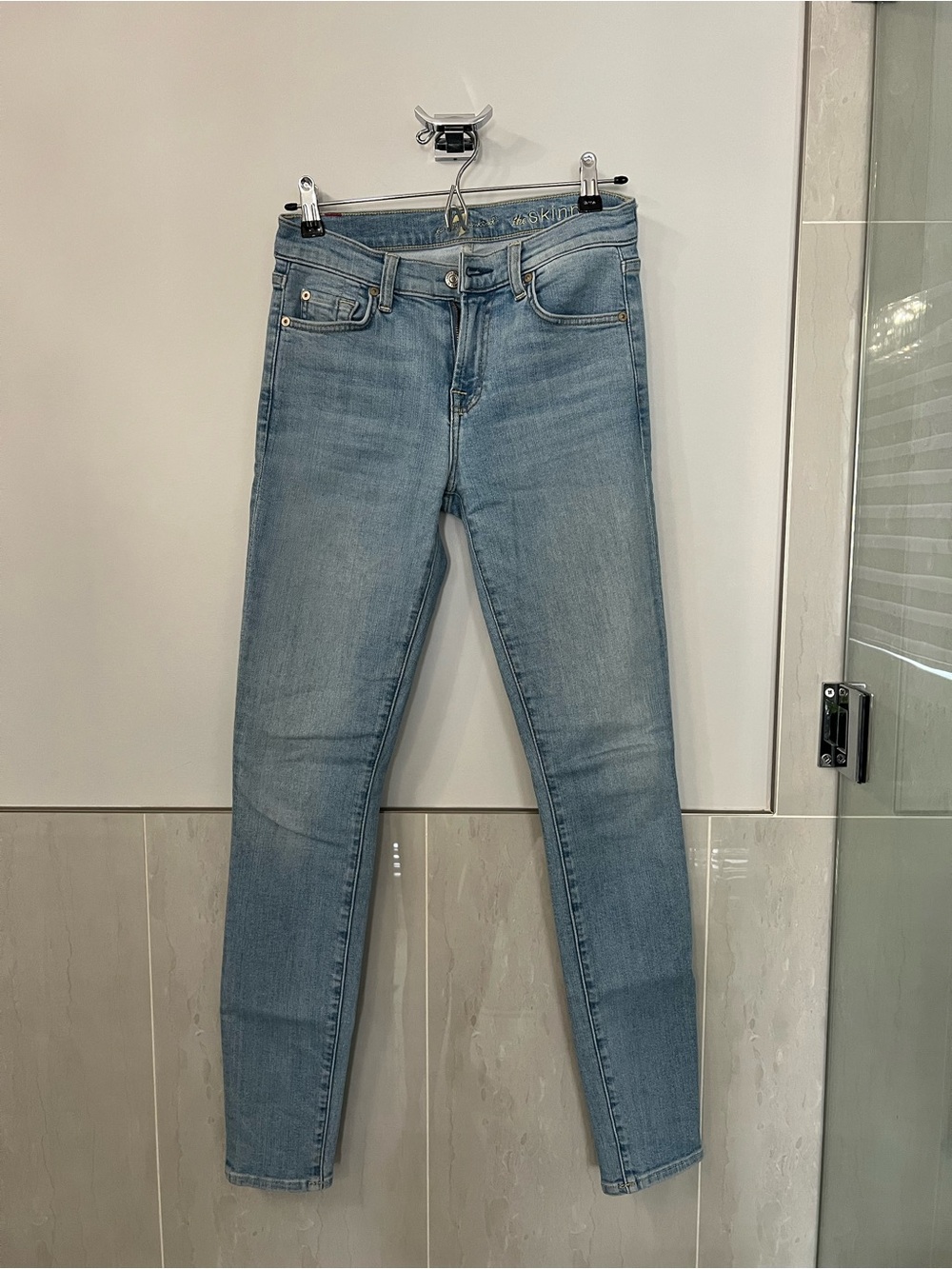 7 For All Mankind Light Blue Skinny Jeans